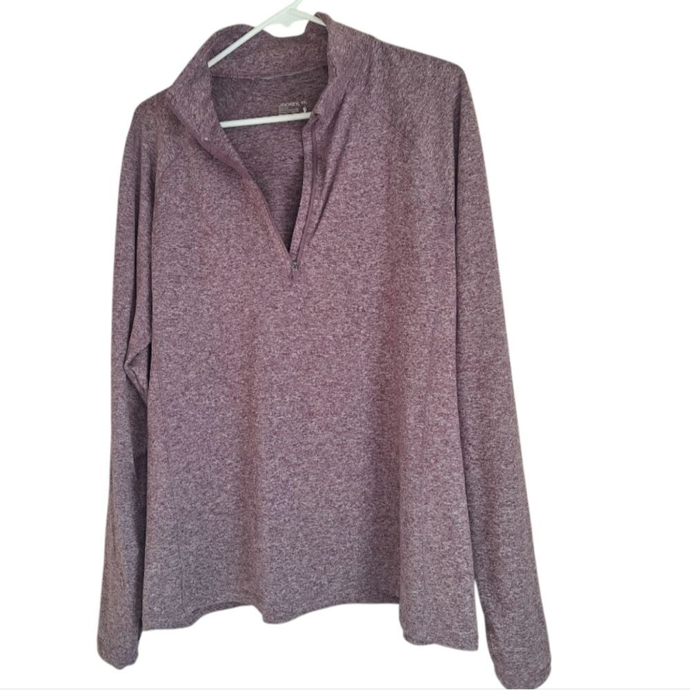 Jockey Purple Heathered Long Sleeve Active Top Size XXL